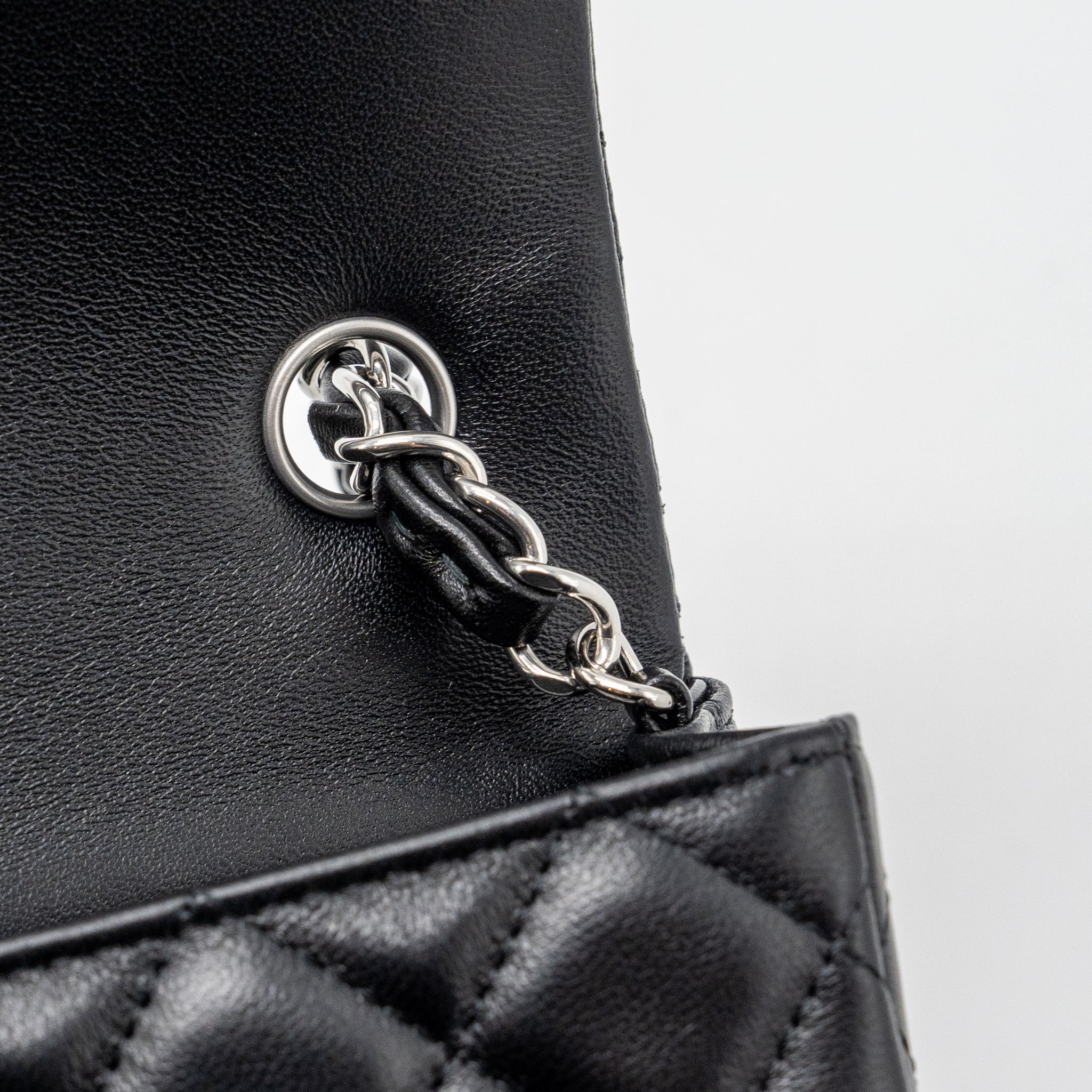 CHANEL MINI RECTANGULAR FLAP BAG LAMBSKIN BLACK SHW (MICROCHIP)