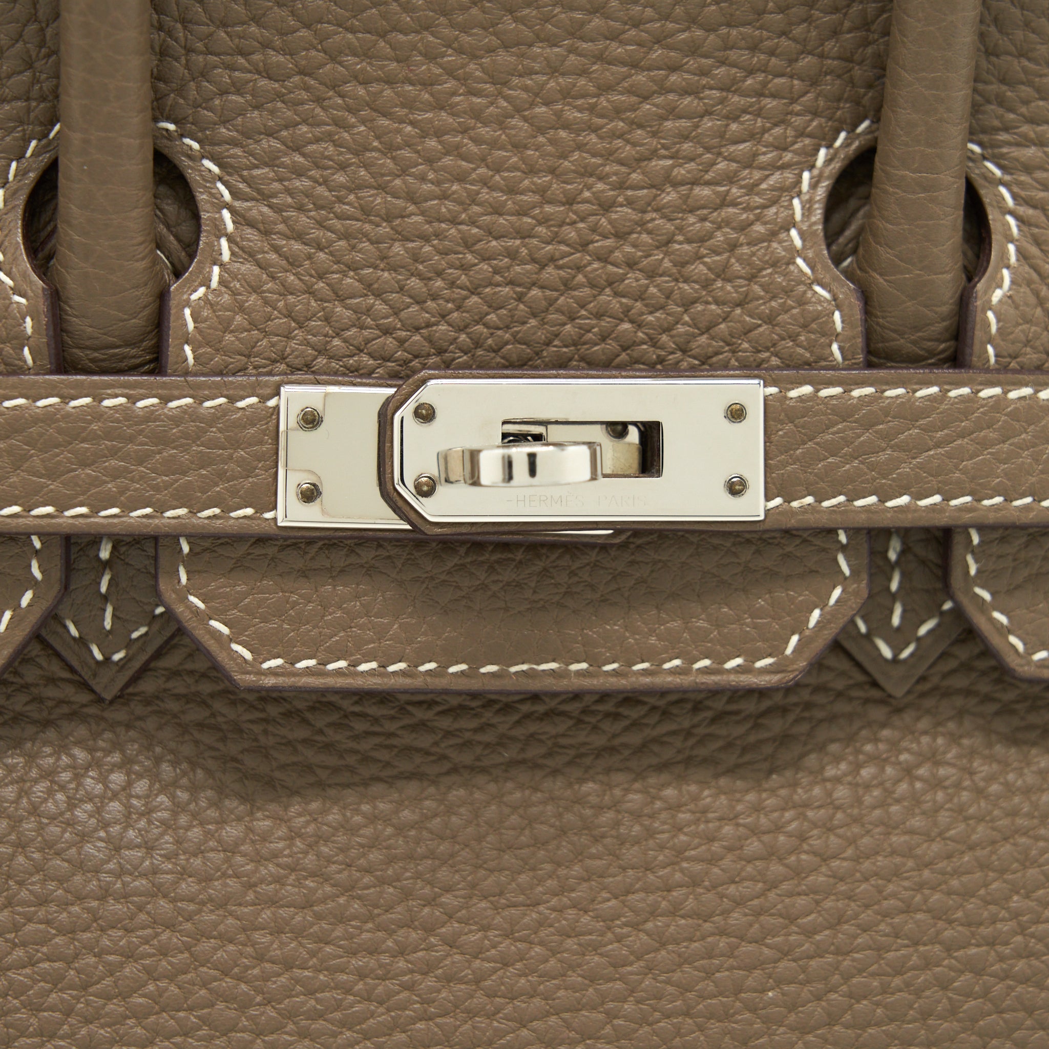HERMES BIRKIN 25 TOGO ETOUPE WITH SHW