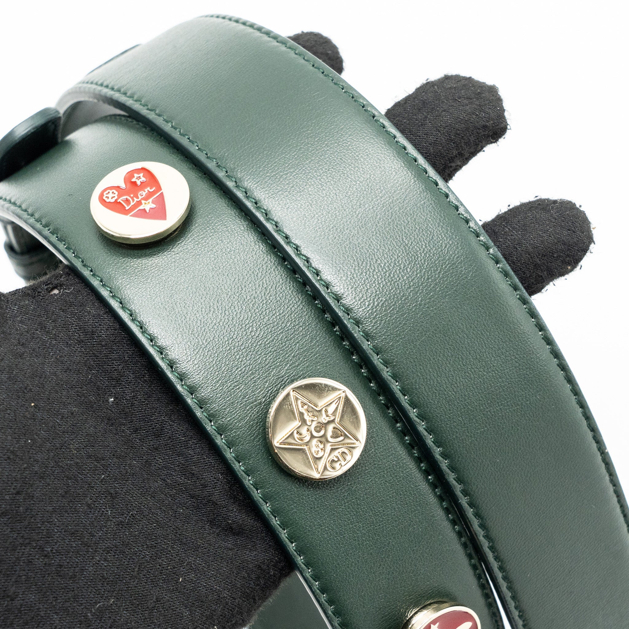 DIOR SMALL LADY DIOR MY ABC DIOR BAG LAMBSKIN DARK GREEN LGHW