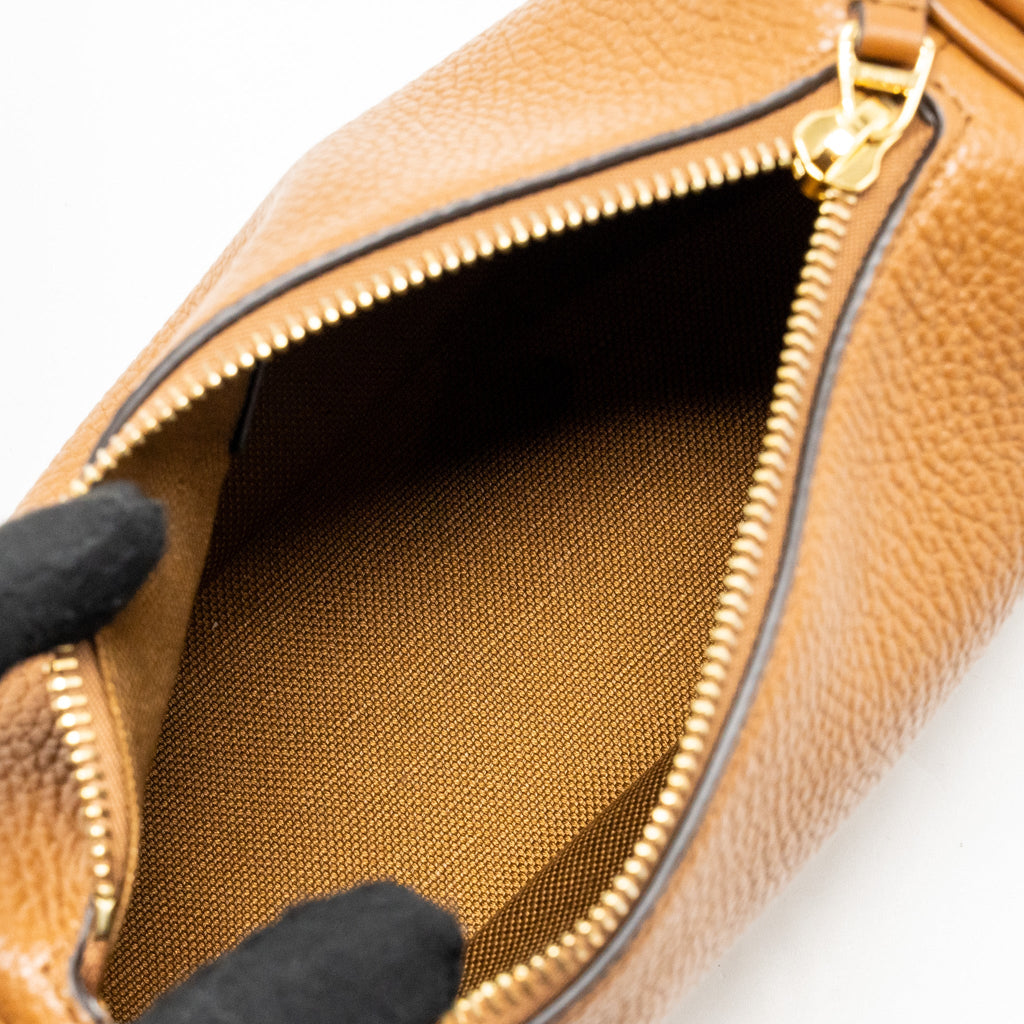 GUCCI HALF HORSEBIT MINI BAG CALFSKIN BROWN GHW