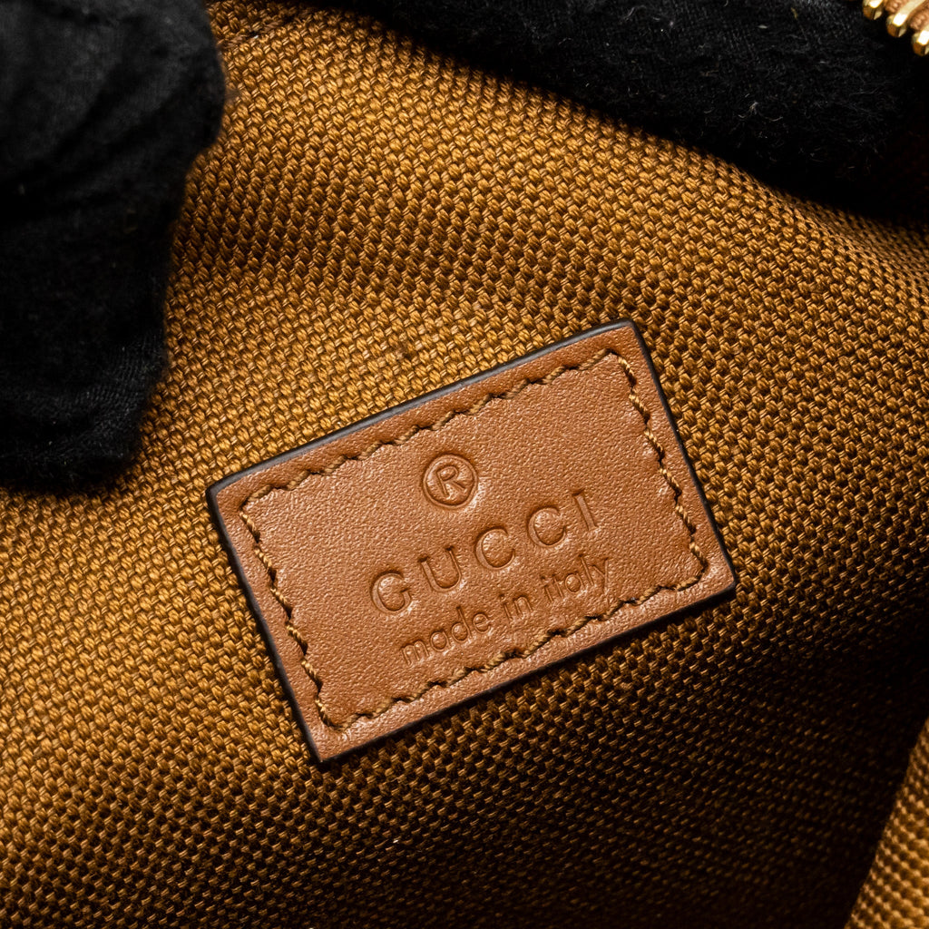 GUCCI HALF HORSEBIT MINI BAG CALFSKIN BROWN GHW