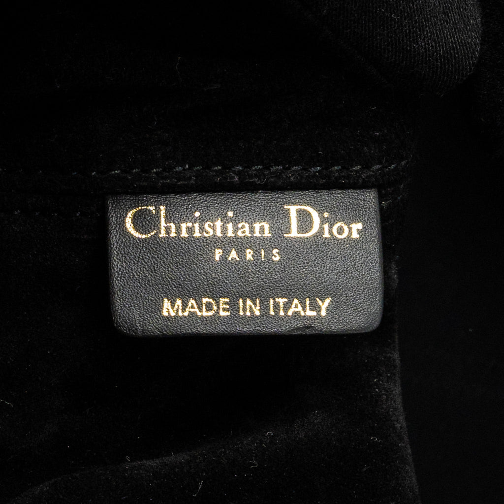 DIOR MEDIUM TOUJOURS BAG MACROCANNAGE CALFSKIN BLACK LGHW