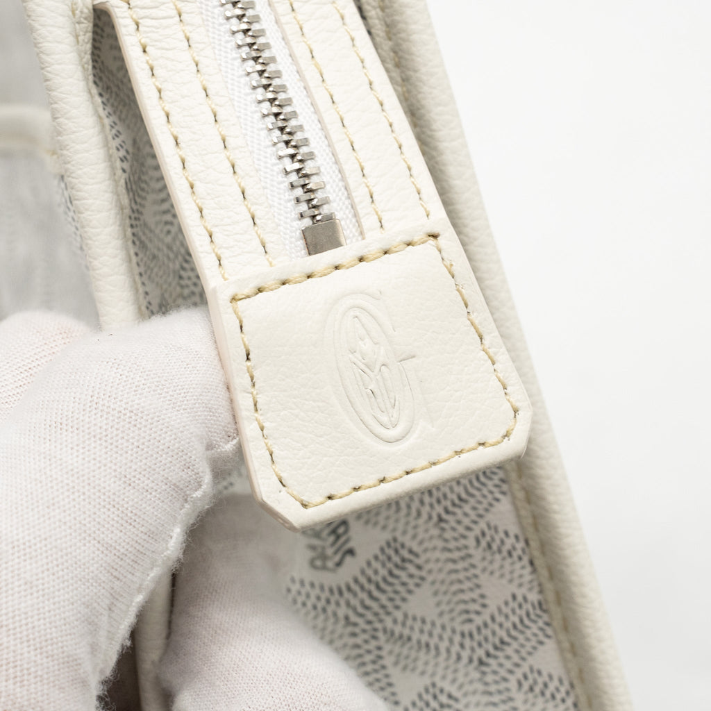 GOYARD JOUVENCE MM TOILETRY BAG GOYARDINE CANVAS WHITE SHW