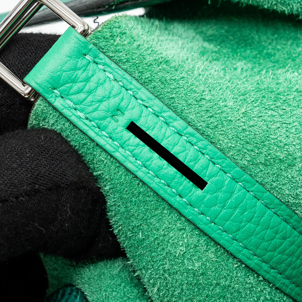 HERMES PICOTIN 18 LOCK BAG CLEMENCE /ALLIGATOR TOUCH MENTHE/VERT JADE SHW
