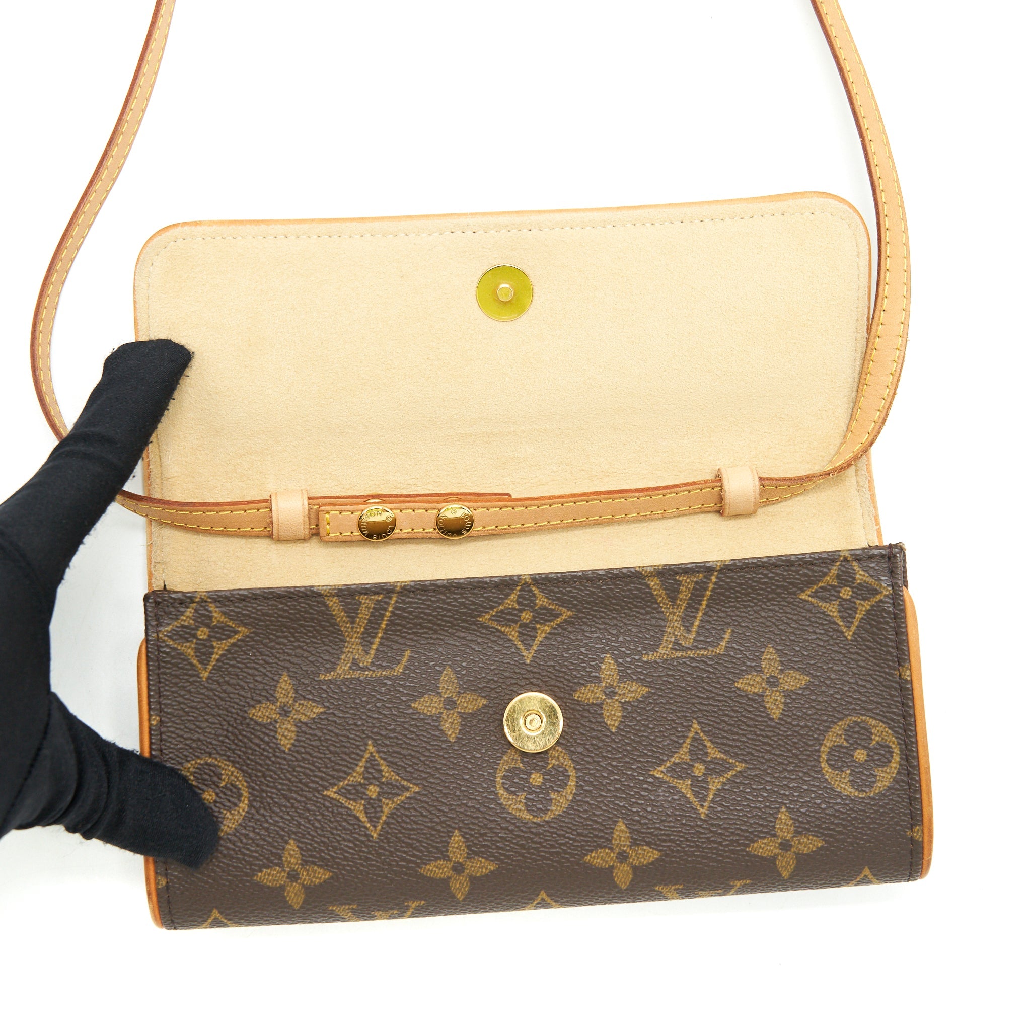 LOUIS VUITTON VINTAGE POCHETTE TWIN PM CROSSBODY BAG MONOGRAM