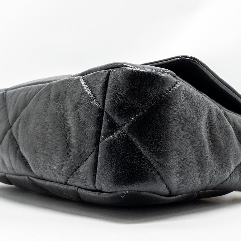 CHANEL SMALL 19 BAG GOATSKIN BLACK MULTICOLOUR HARDWARE