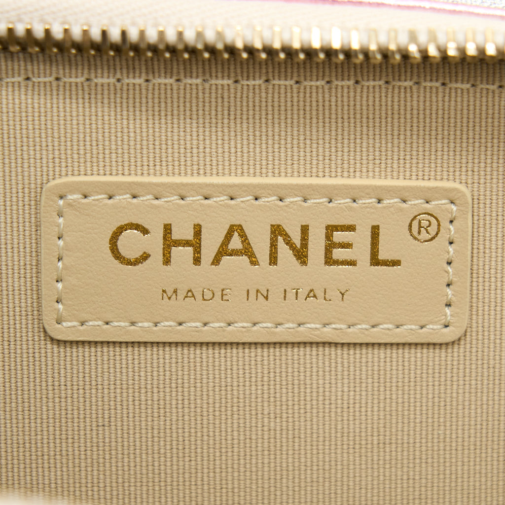 CHANEL 21P CROSSBODY FLAP BAG LAMBSKIN IRIDESCENT PINK LGHW(MICROCHIP)