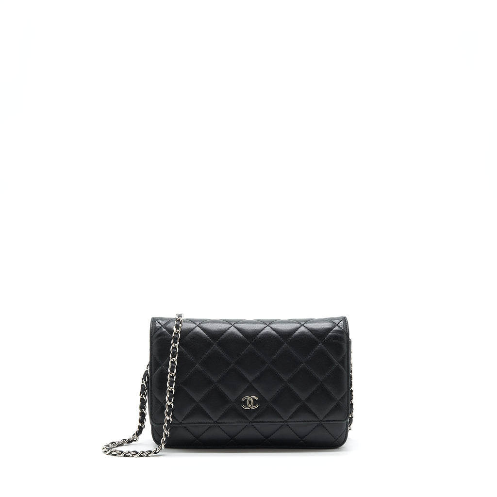 CHANEL WALLET ON CHAIN LAMBSKIN BLACK SHW