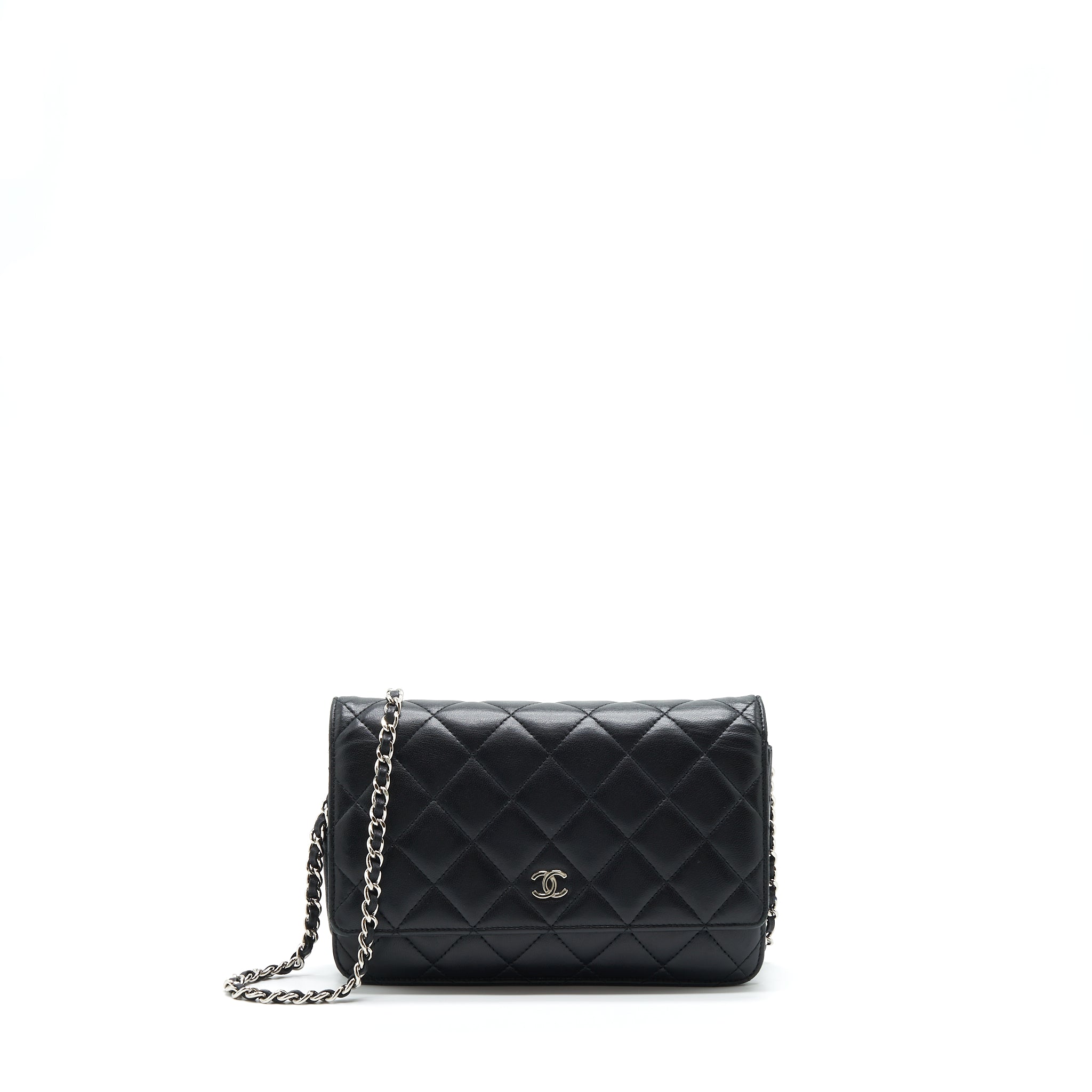 CHANEL WALLET ON CHAIN LAMBSKIN BLACK SHW