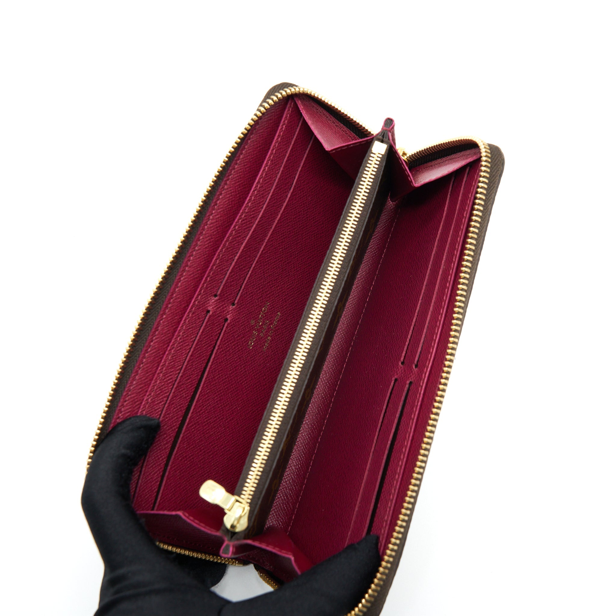 LOUIS VUITTON CLEMENCE LONG WALLET MONOGRAM CANVAS FUCHSIA