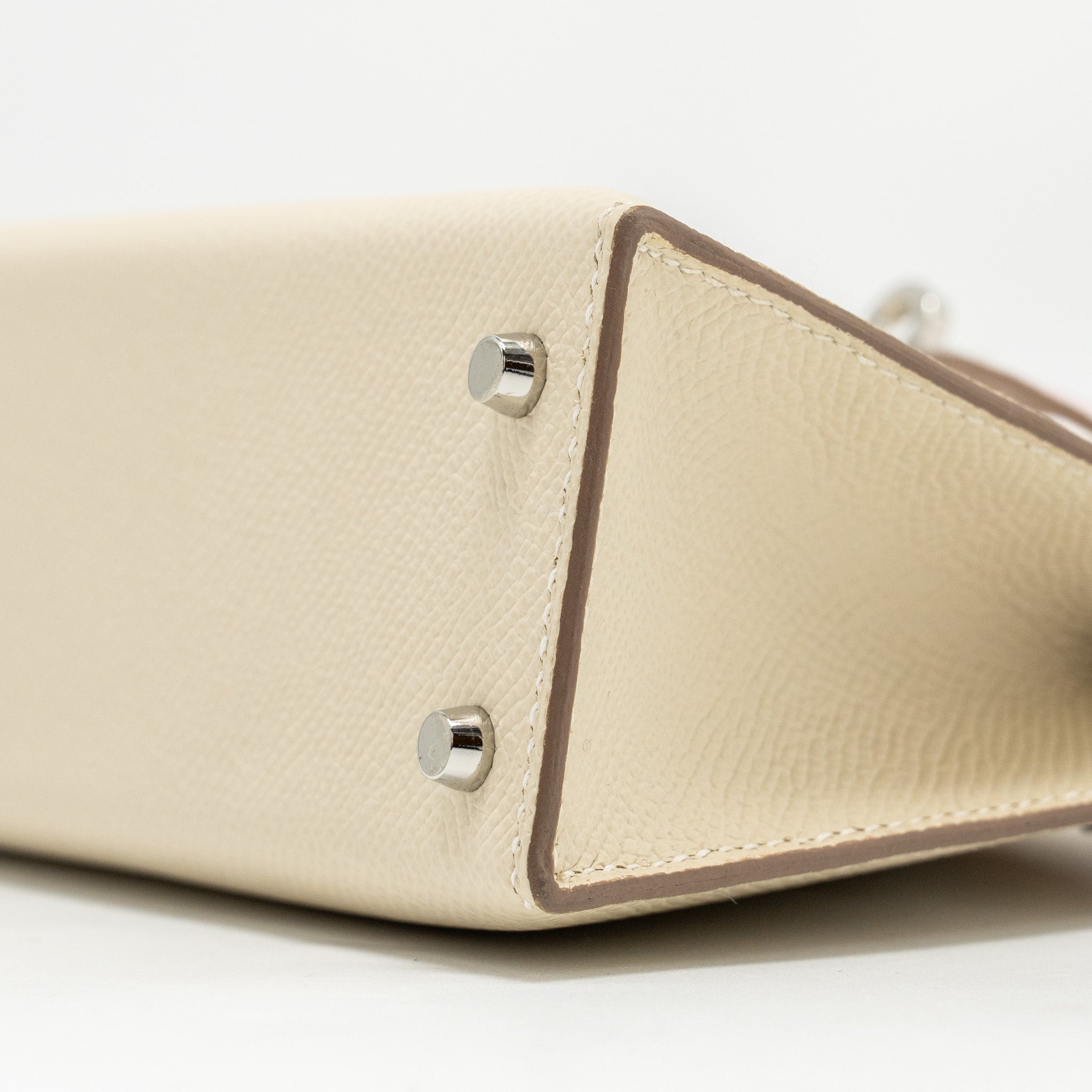 HERMES MINI KELLY II EPSOM CRAIE/MAUVE PALE/GOLD SHW