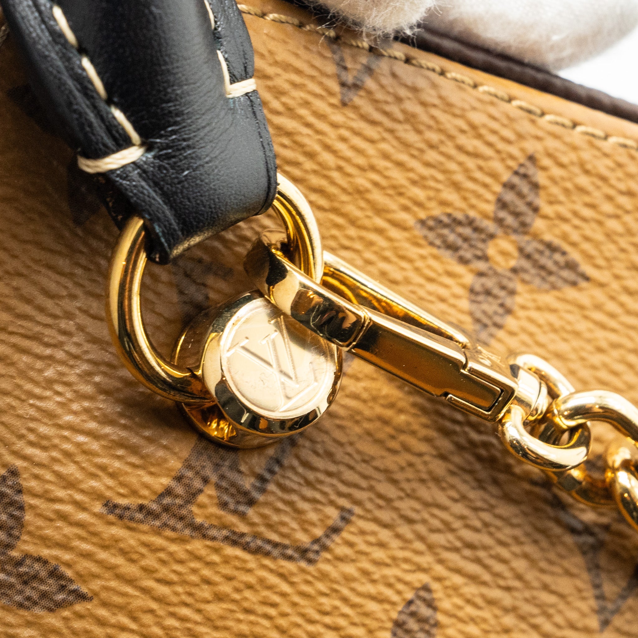 LOUIS VUITTON SQUARE BAG MONOGRAM REVERSE CANVAS GHW