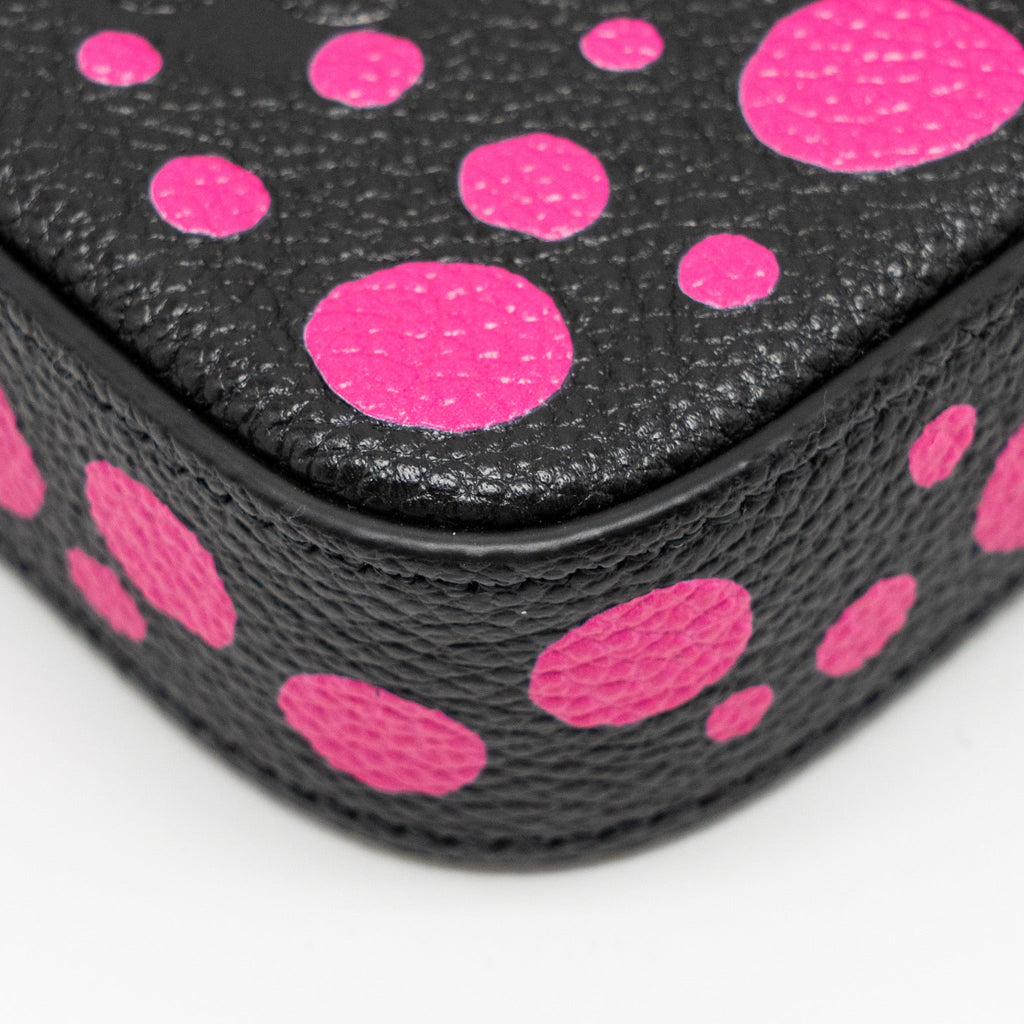 LOUIS VUITTON YAYOI KUSAMA FELICIE POCHETTE MONOGRAM EMPREINTE LEATHER BLACK/PINK SHW