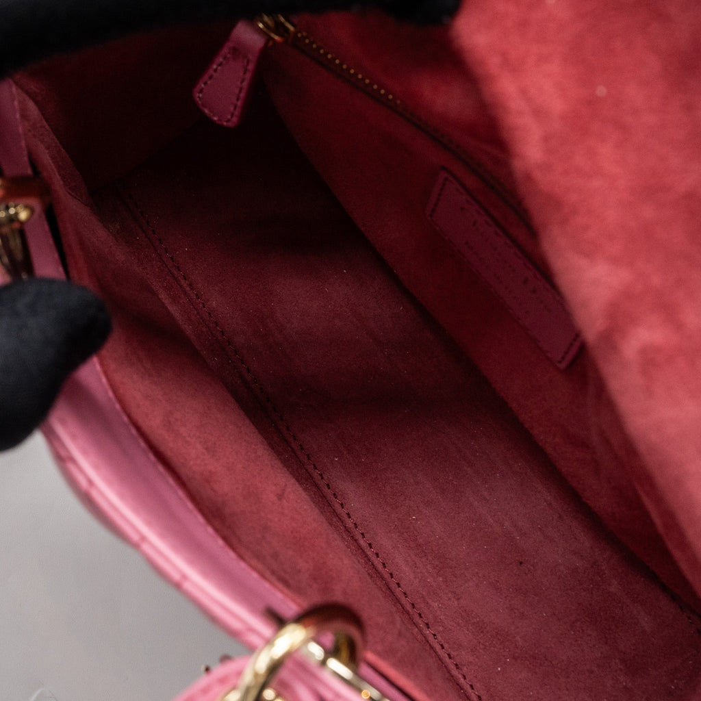 DIOR MY ABC DIOR SMALL LADY DIOR CANNAGE LAMBSKIN PINK GRADIENT LGHW