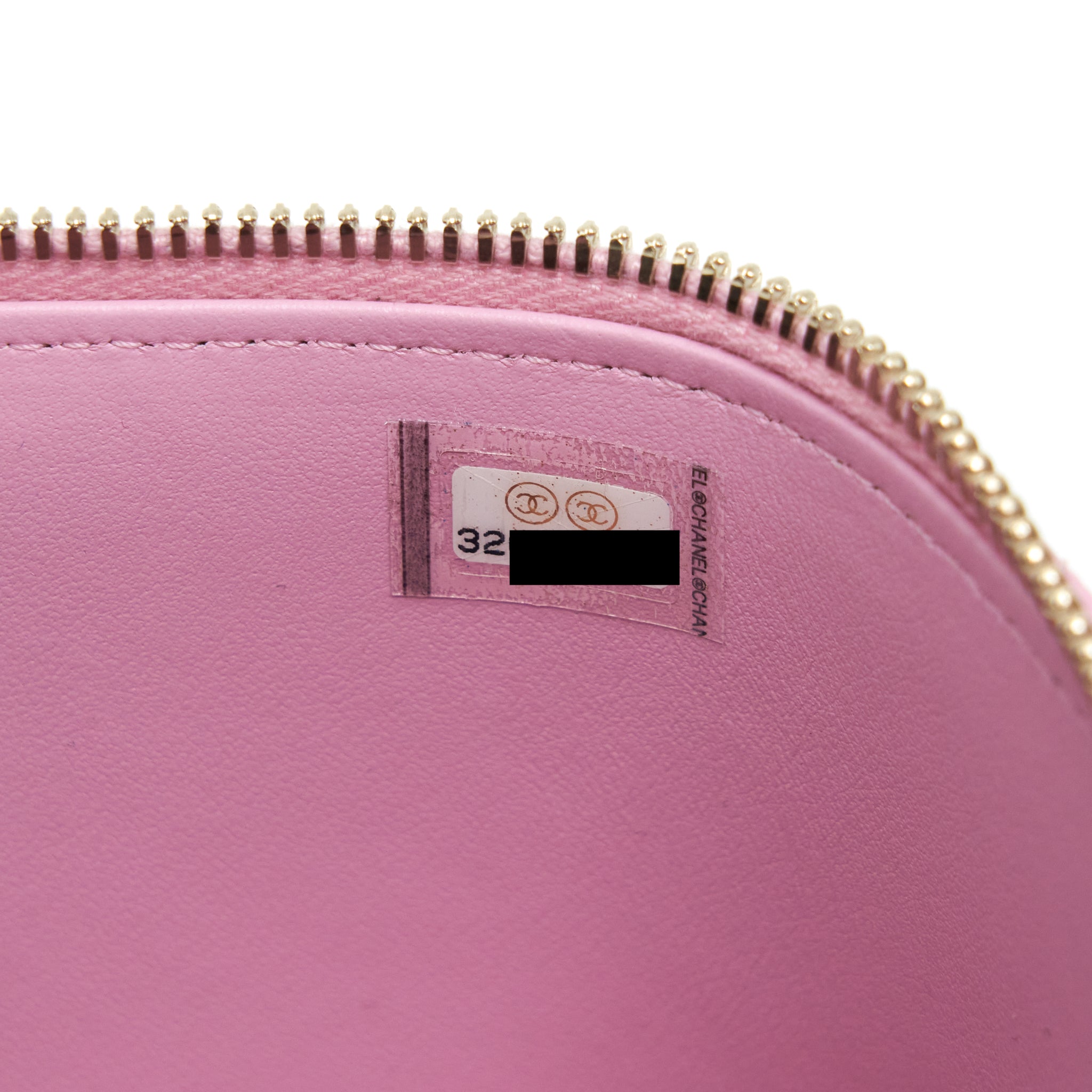 CHANEL 22S LETTER TOP HANDLE LONG VANITY WITH CHAIN CAVIAR NH622 PINK GHW