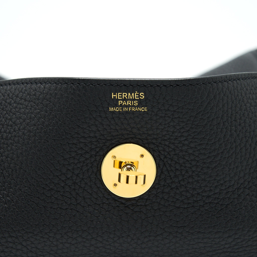 HERMES LINDY 30 CLEMENCE BLACK GHW