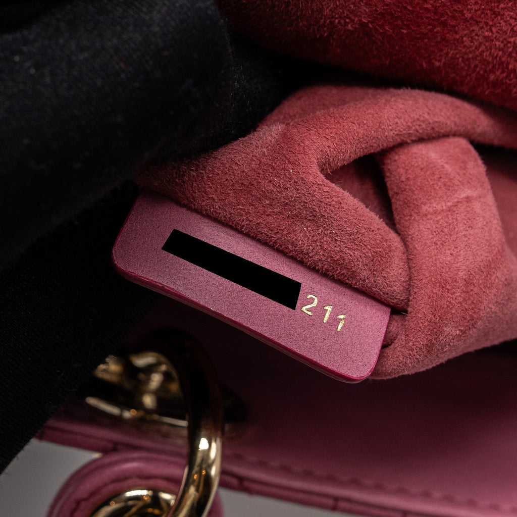 DIOR MY ABC DIOR SMALL LADY DIOR CANNAGE LAMBSKIN PINK GRADIENT LGHW