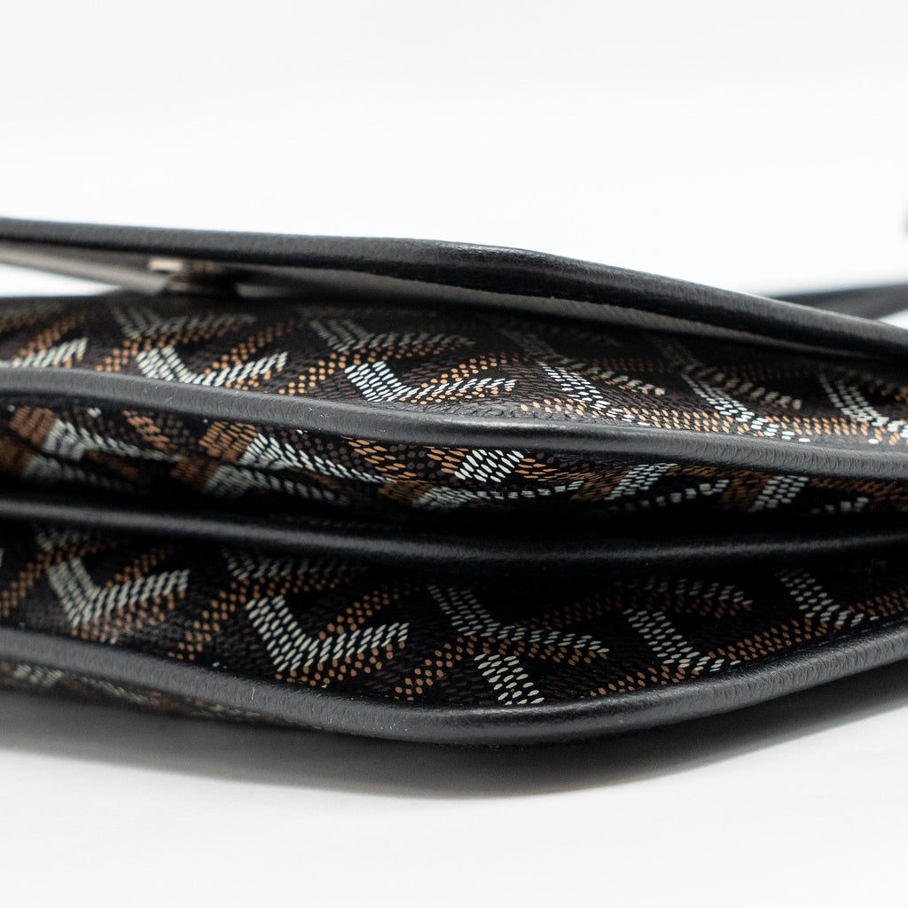 GOYARD PLUMET POCKET POCHETTE GOYARDINE CANVAS/LEATHER BLACK SHW