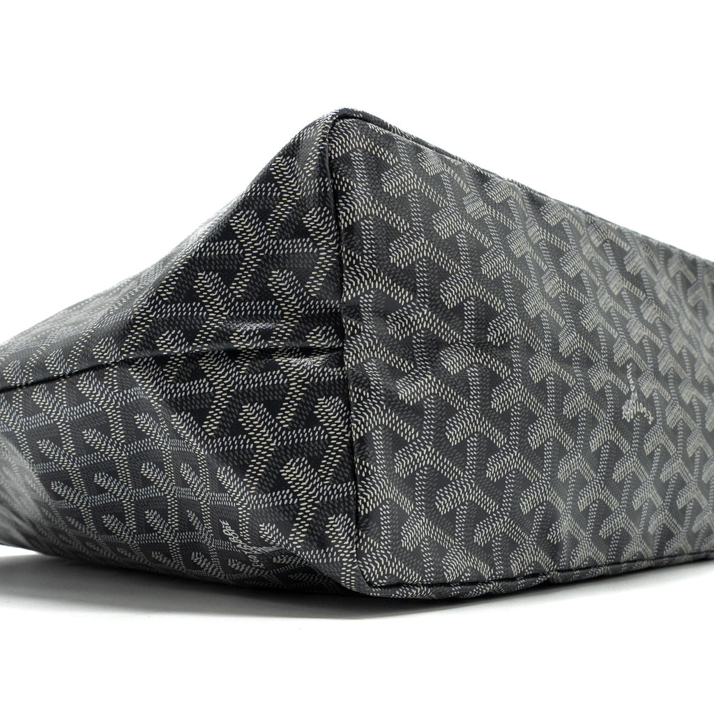 GOYARD SAINT LOUIS PM TOTE BAG CANVAS/ CALFSKIN GREY SHW