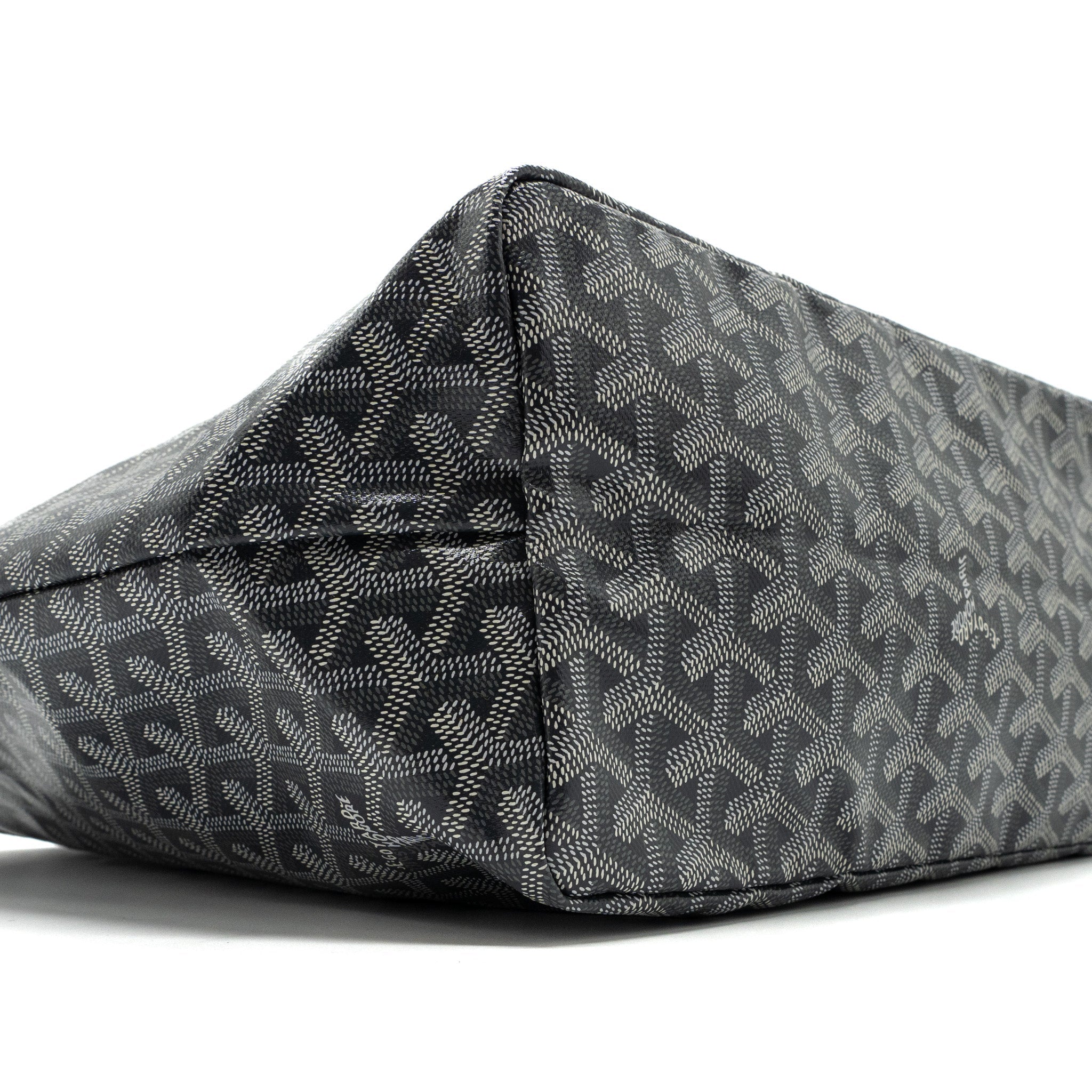 GOYARD SAINT LOUIS PM TOTE BAG CANVAS/ CALFSKIN GREY SHW