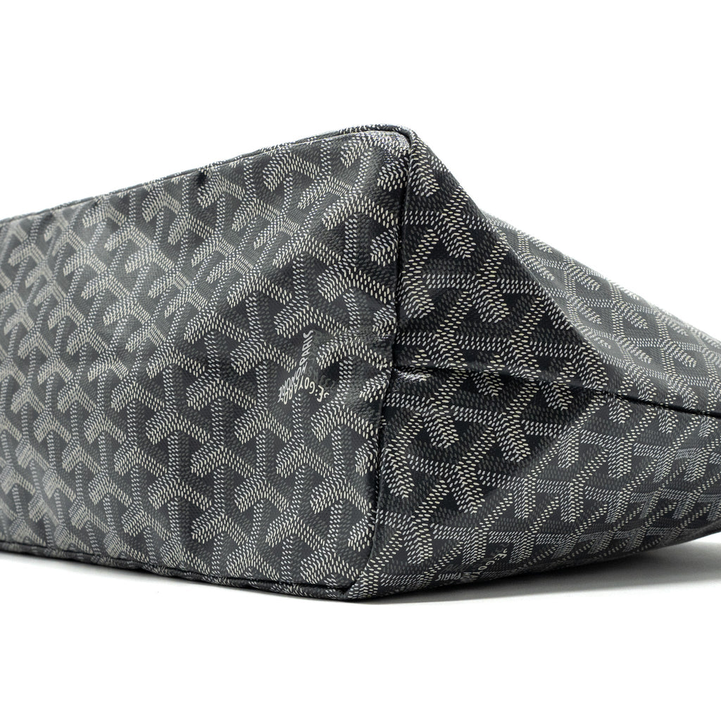 GOYARD SAINT LOUIS PM TOTE BAG CANVAS/ CALFSKIN GREY SHW