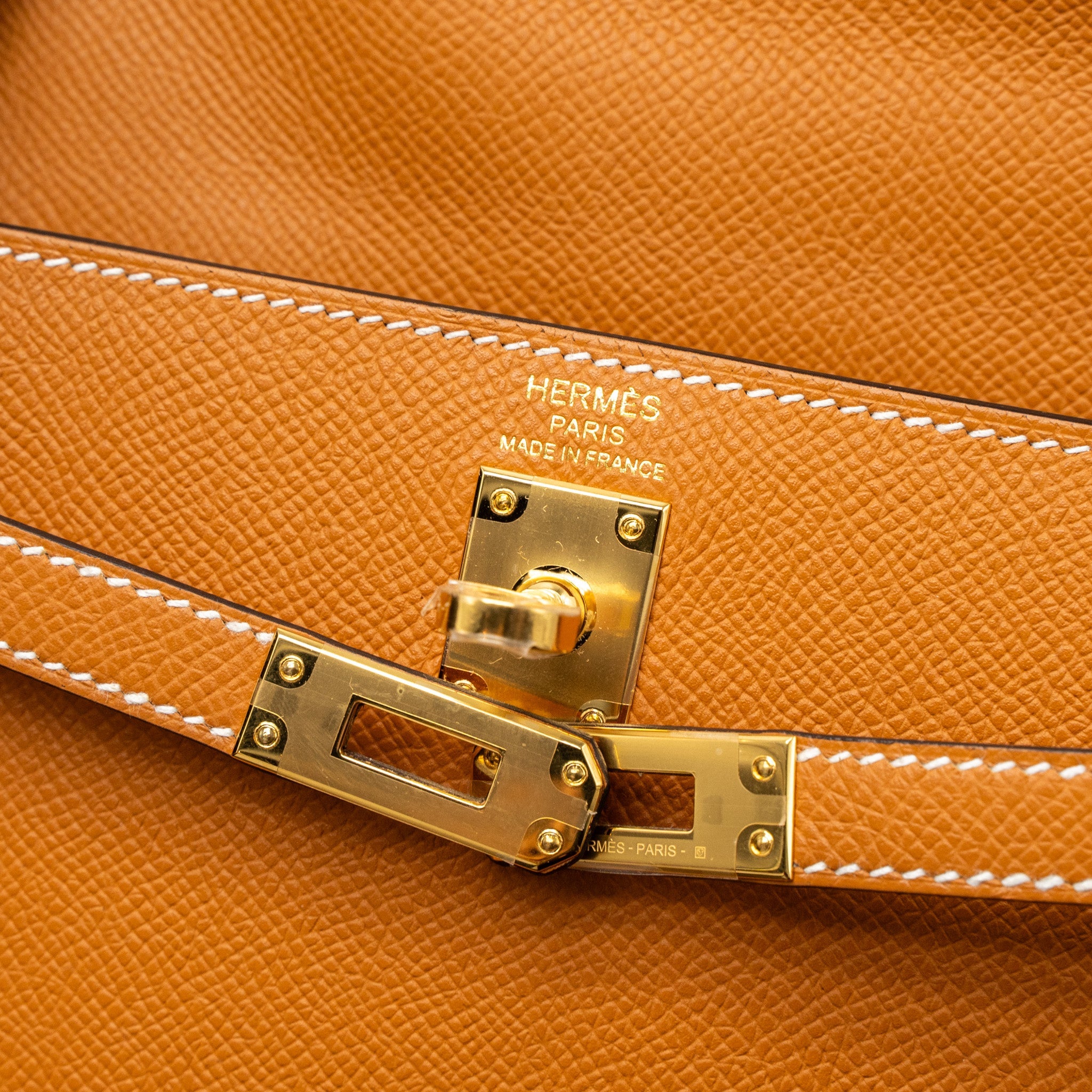 HERMES KELLY 25 EPSOM TOFFEE GHW