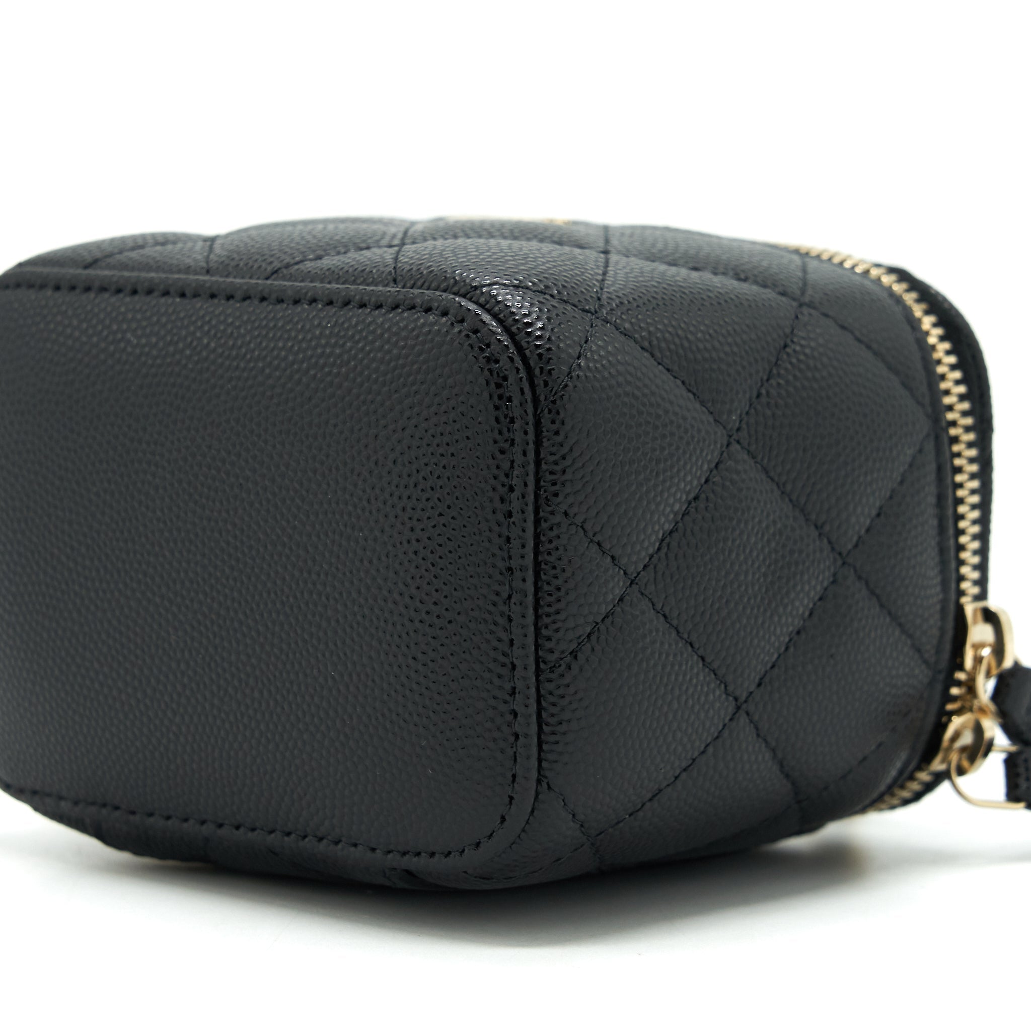 CHANEL MINI VANITY WITH CHAIN CAVIAR BLACK LGHW