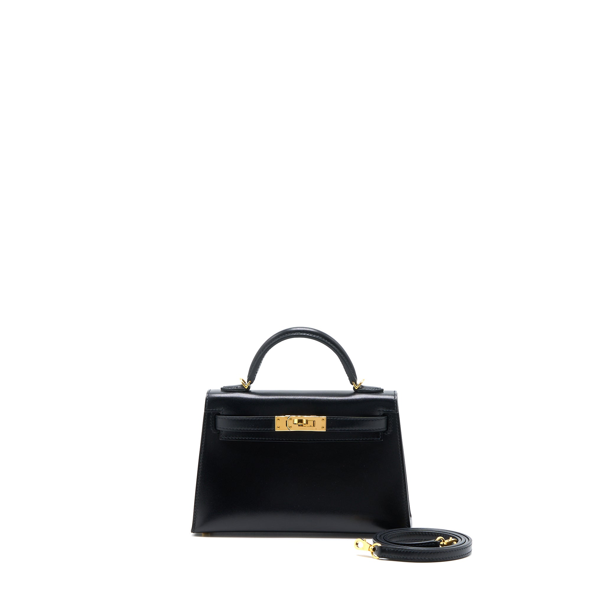 HERMES MINI KELLY II BOX BLACK GHW – Ateléra