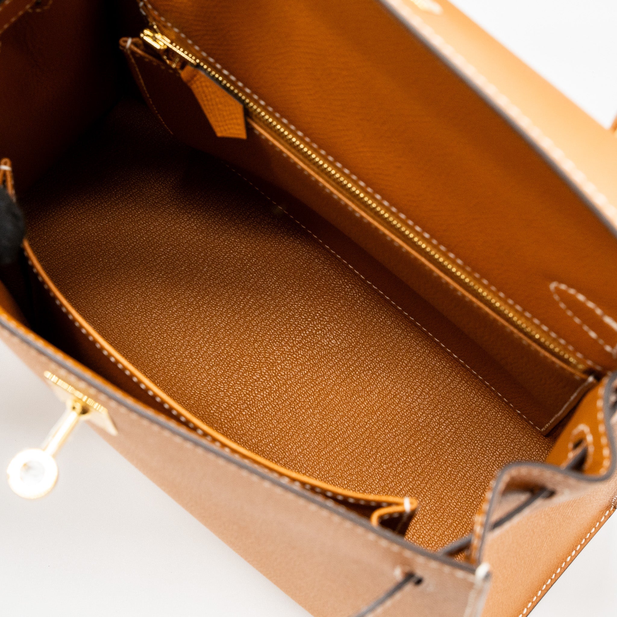 HERMES KELLY 25 EPSOM TOFFEE GHW