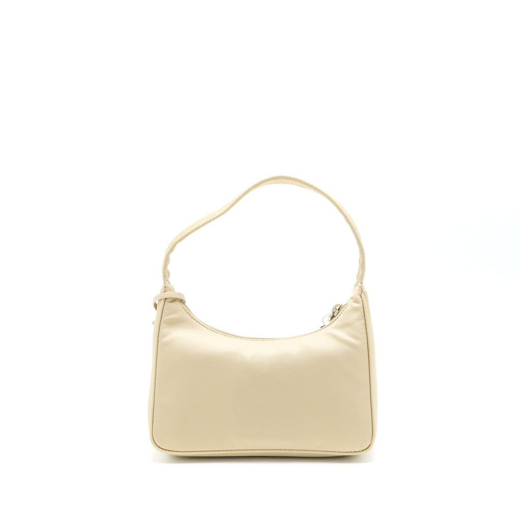 PRADA RE-EDITION 2000 MINI BAG RE-NYLON DESERT BEIGE SHW