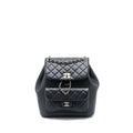 CHANEL 23C LARGE DUMA BACKPACK CALFSKIN BLACK LGHW (MICROCHIP)
