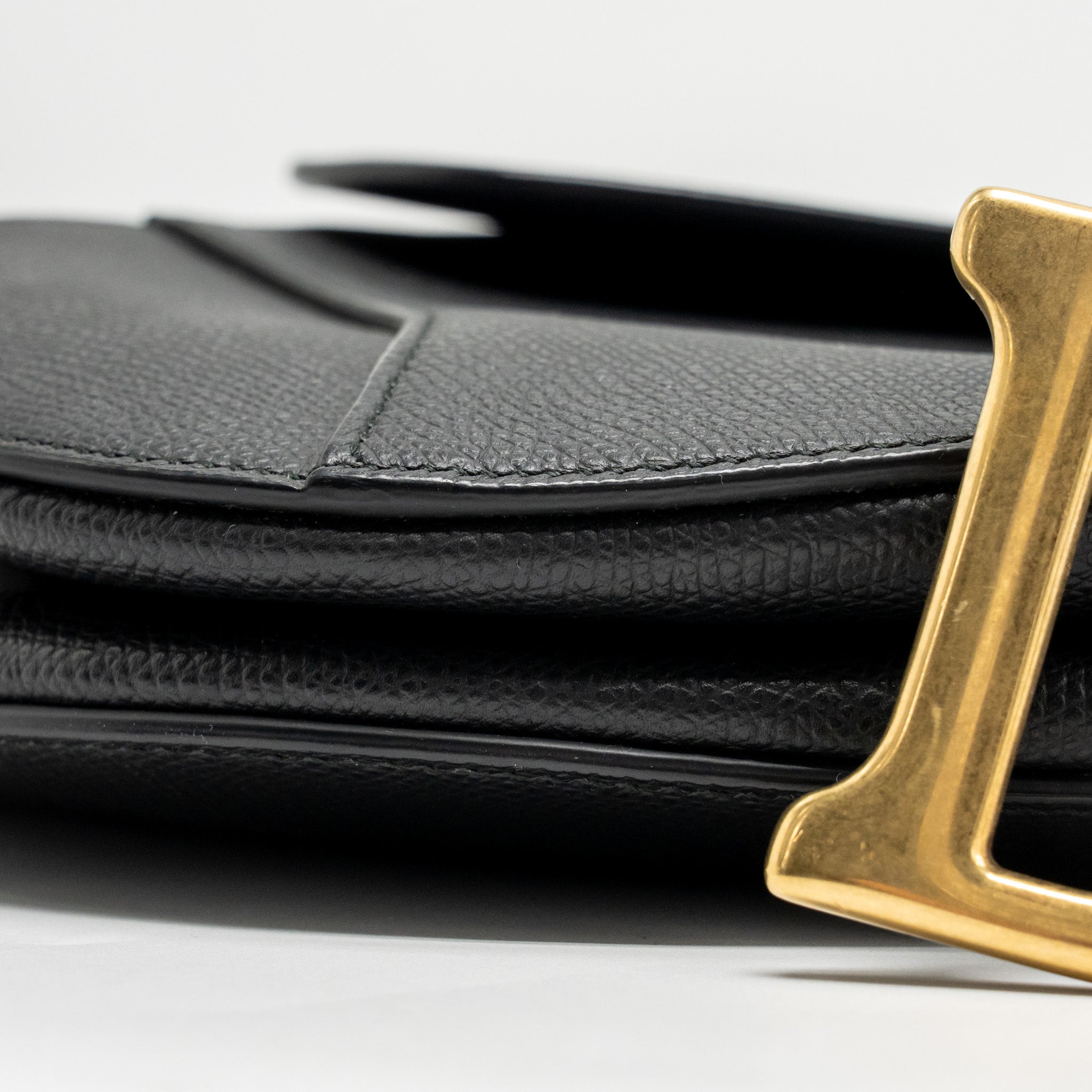 DIOR MEDIUM SADDLE BAG CALFSKIN BLACK GHW