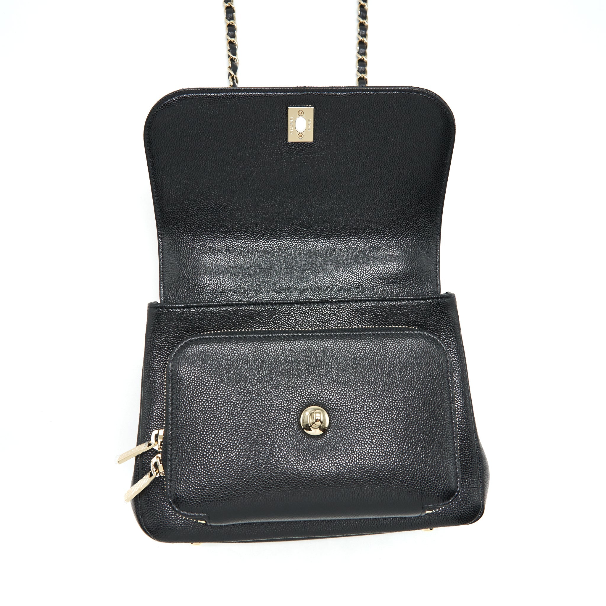 CHANEL MEDIUM BUSINESS AFFINITY BAG CAVIAR BLACK LGHW (MICROCHIP)