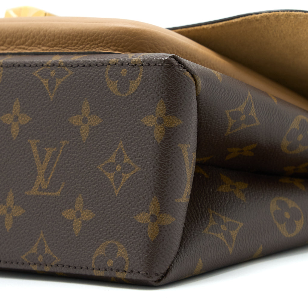 LOUIS VUITTON MARIGNAN TOP HANDLE MESSENGER BAG MONOGRAM CANVAS BROWN GHW