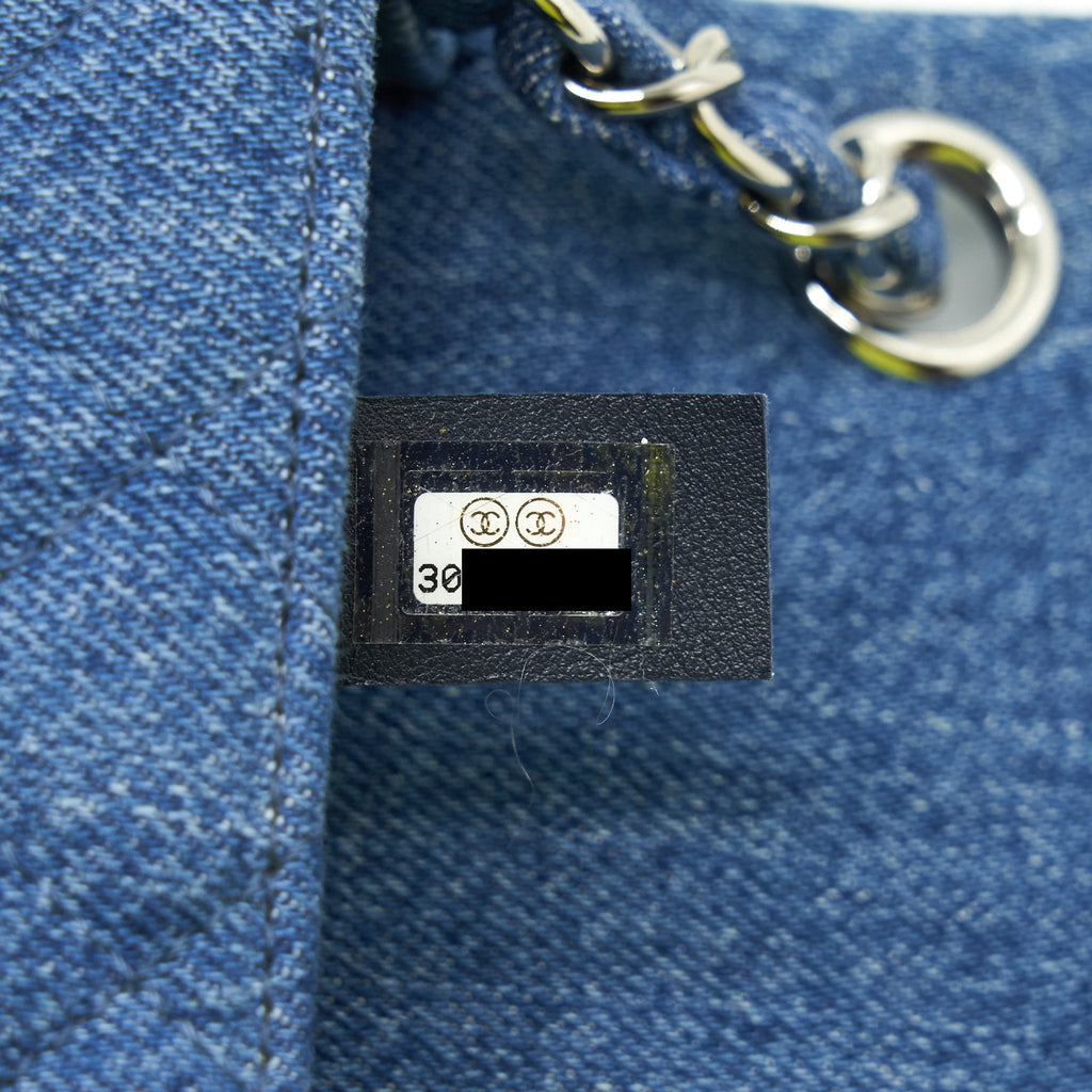 CHANEL DENIM MINI SQUARE FLAP BAG SHW
