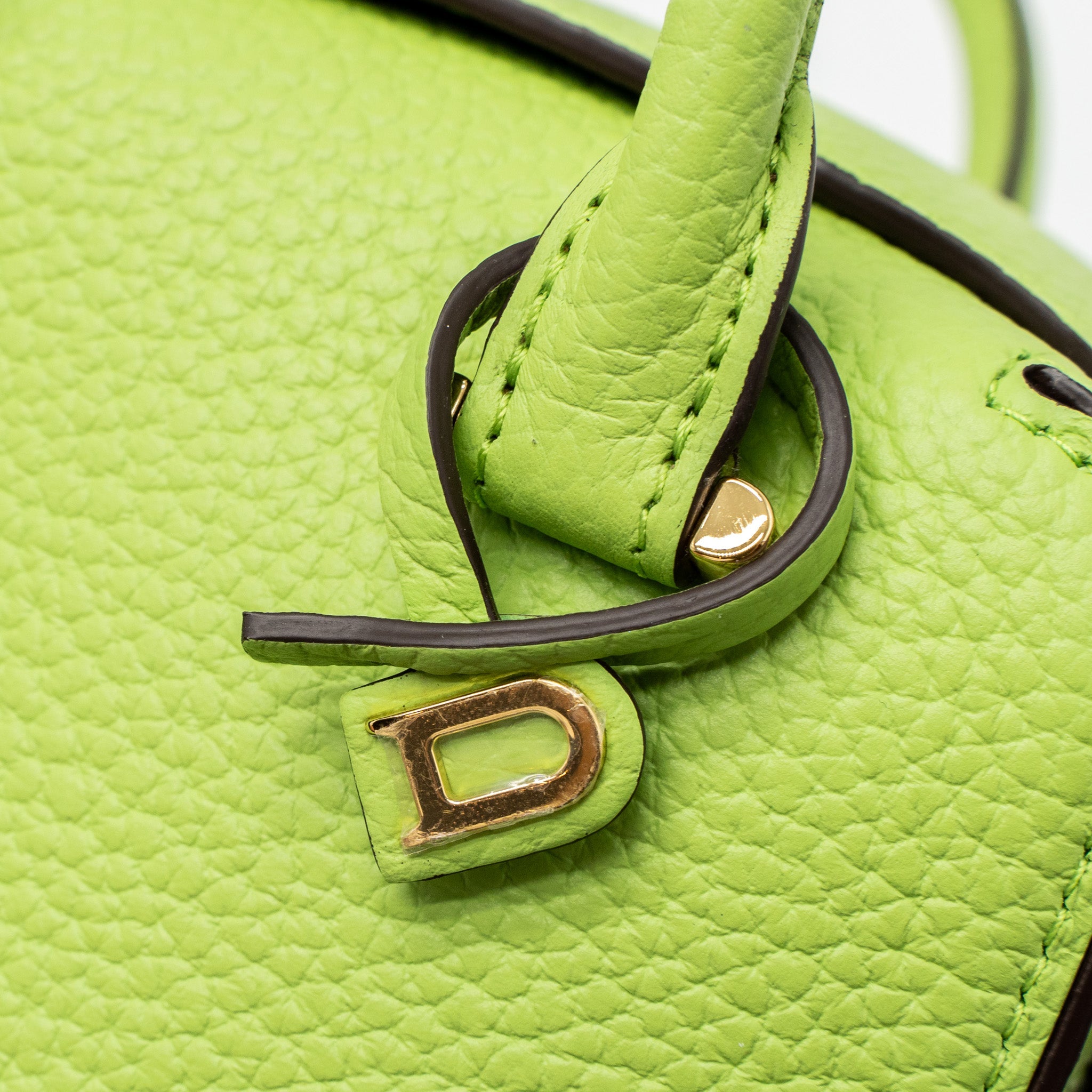 DELVAUX COOL BOX NANO TAURILLON SOFT CALFSKIN ALOE GHW