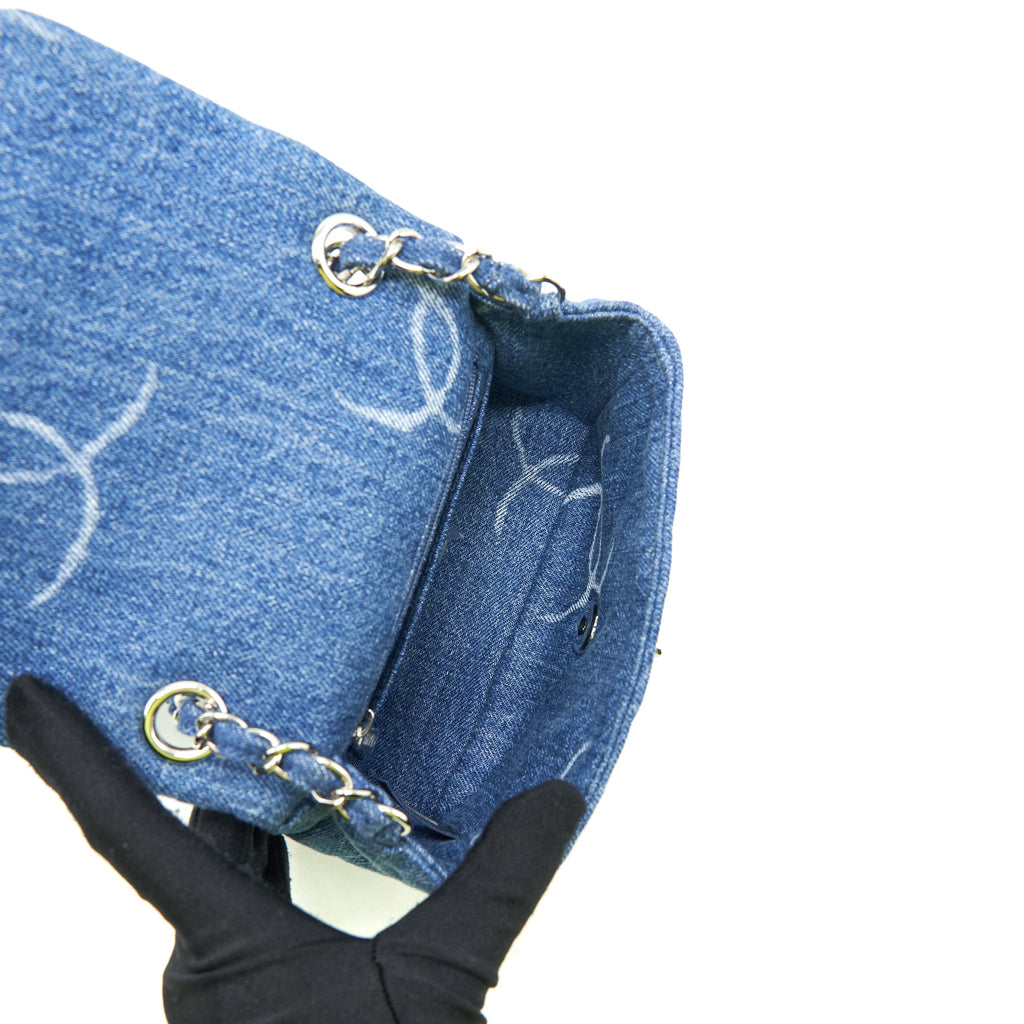 CHANEL DENIM MINI SQUARE FLAP BAG SHW