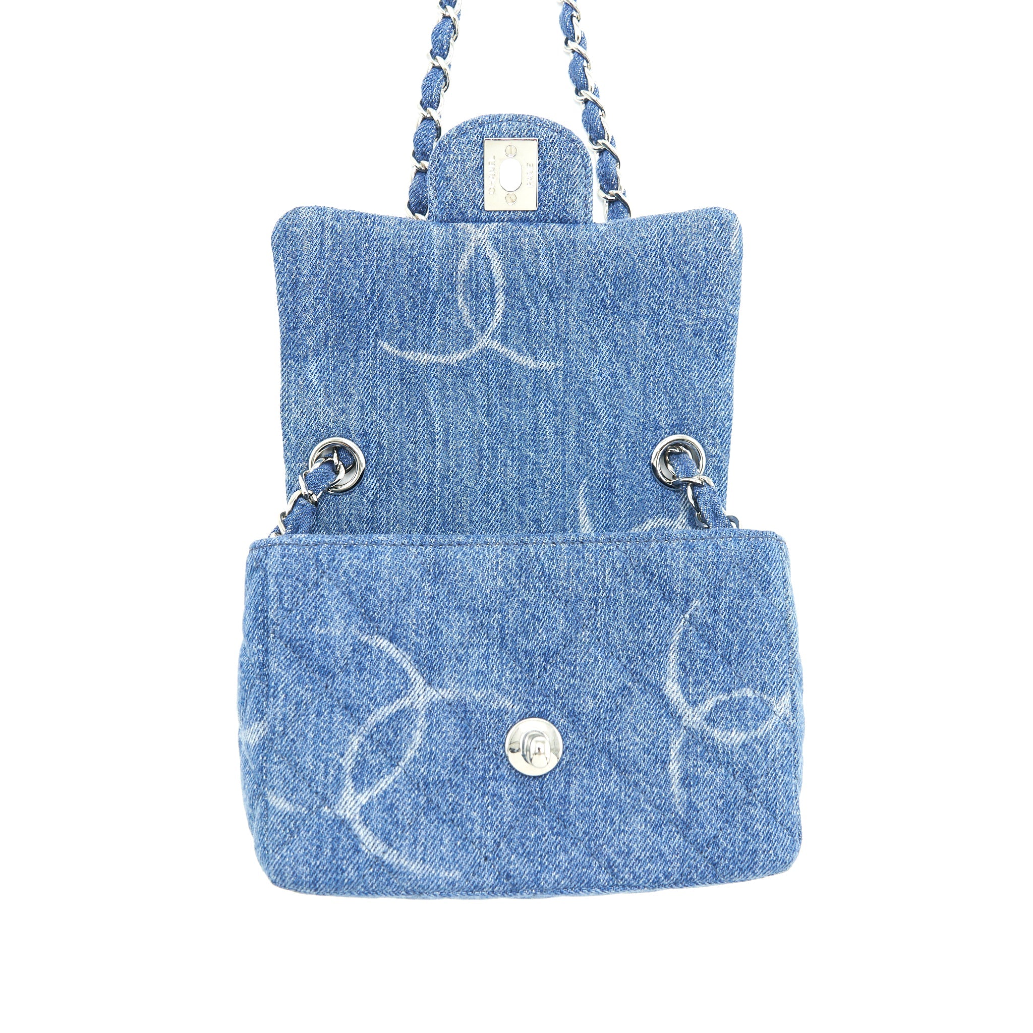 CHANEL DENIM MINI SQUARE FLAP BAG SHW