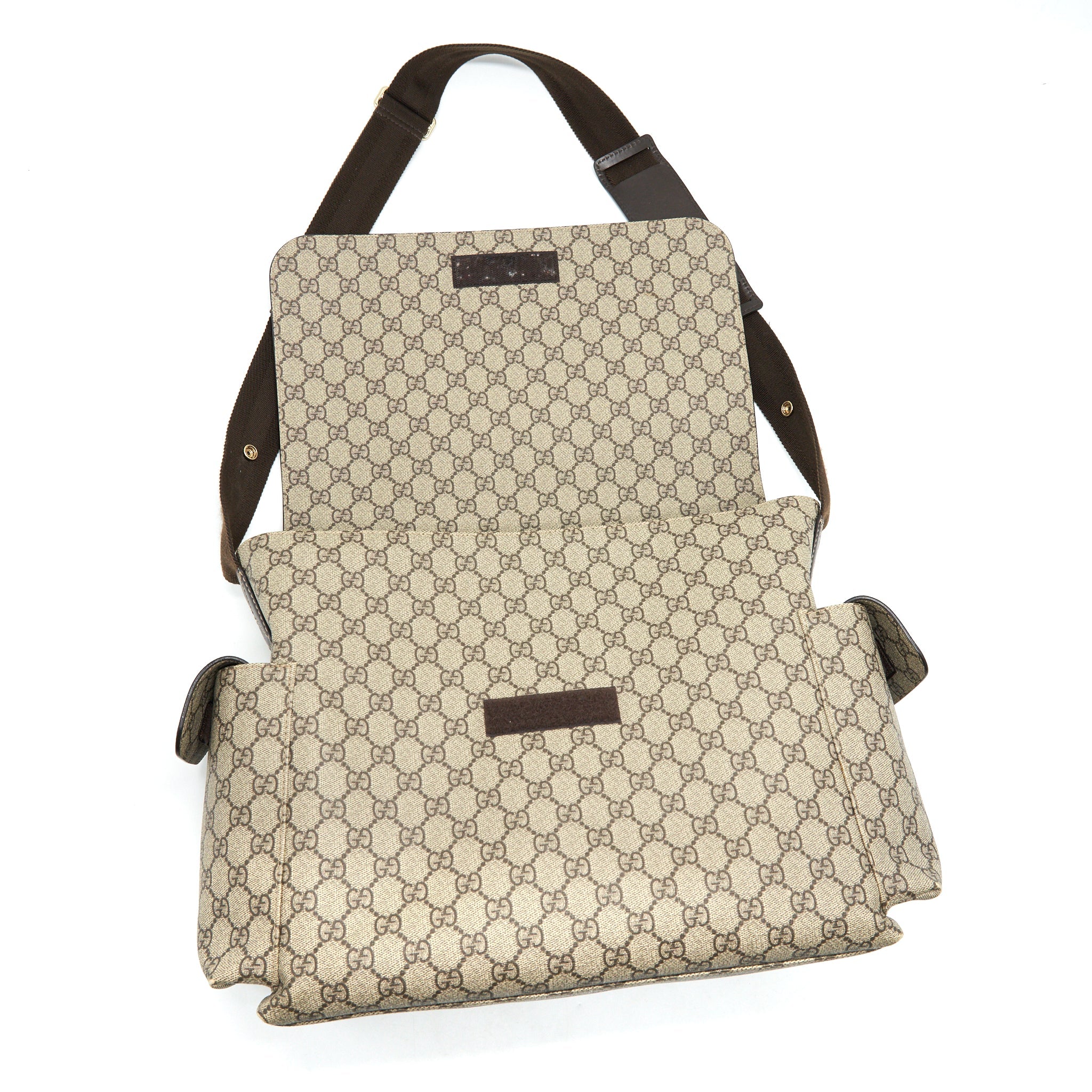 GUCCI GG SUPREME CANVAS DIAPER BAG