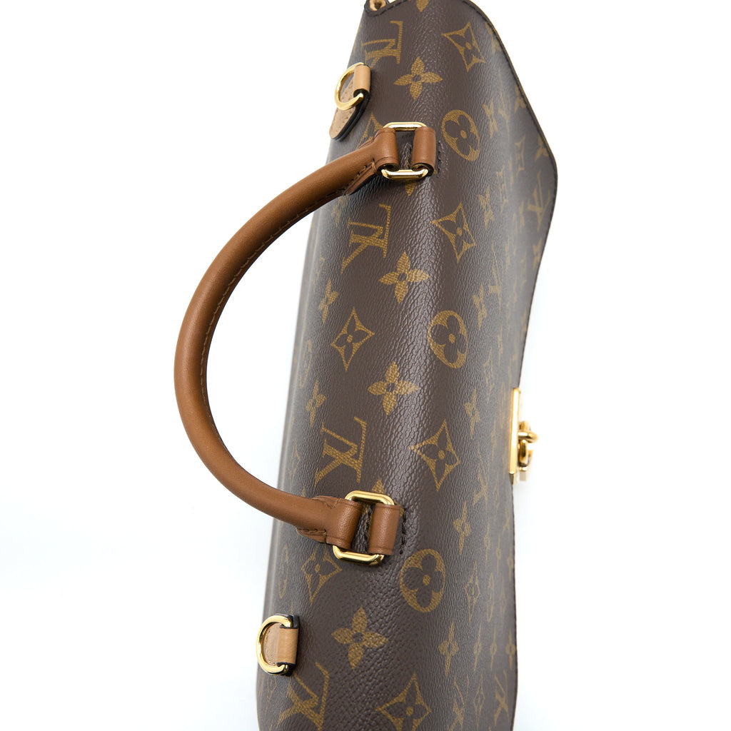 LOUIS VUITTON MARIGNAN TOP HANDLE MESSENGER BAG MONOGRAM CANVAS BROWN GHW