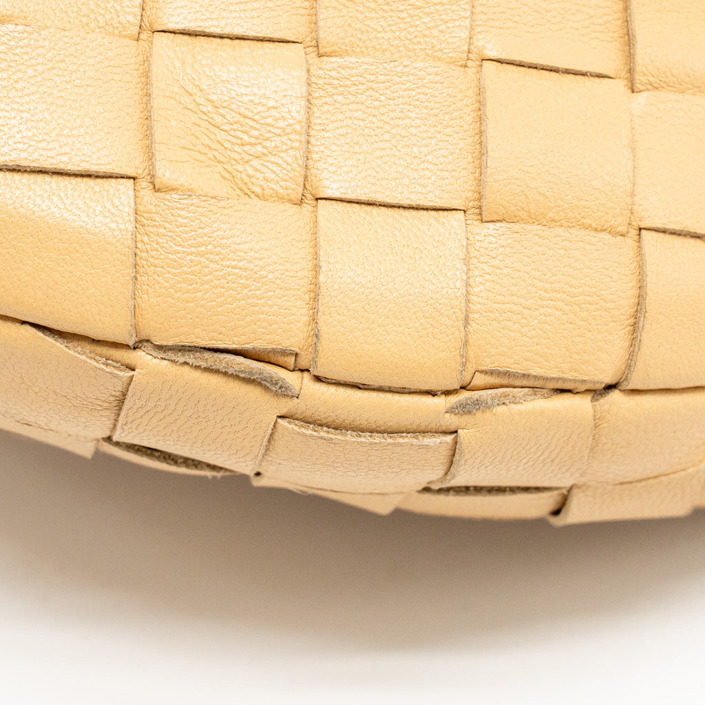 BOTTEGA VENETA MINI JODIE LAMBSKIN BEIGE GHW