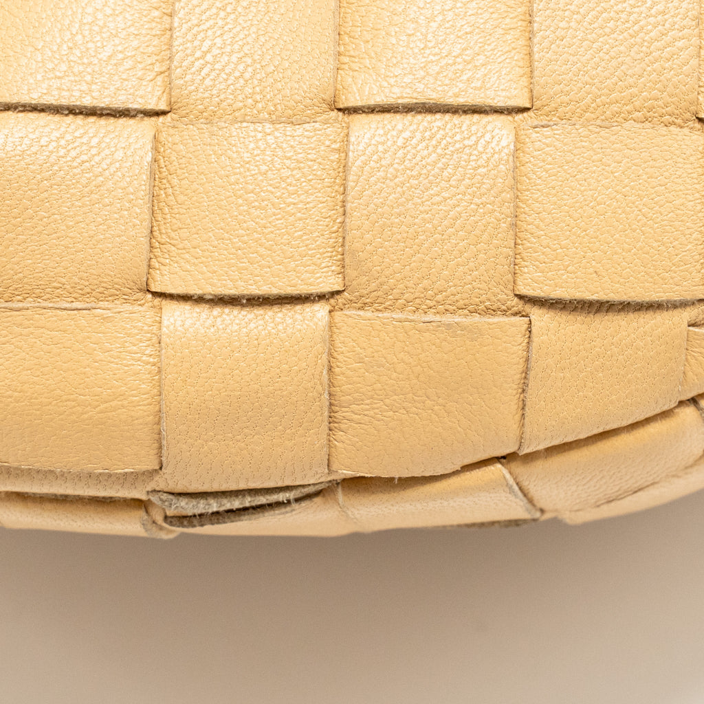 BOTTEGA VENETA MINI JODIE LAMBSKIN BEIGE GHW