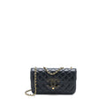 CHANEL SMALL ENAMEL CC FLAP BAG LAMBSKIN BLACK GHW