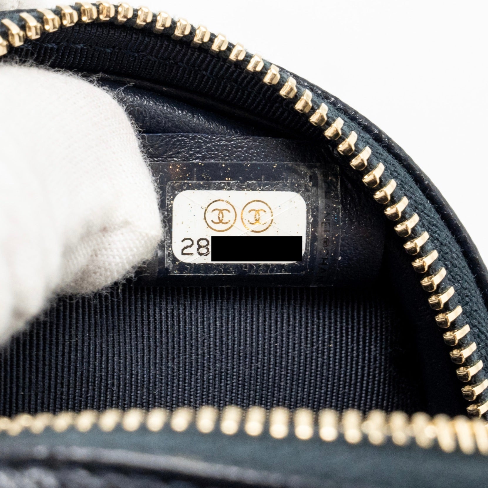 CHANEL MINI ZIPPER COIN PURSE CAVIAR NAVY LGHW