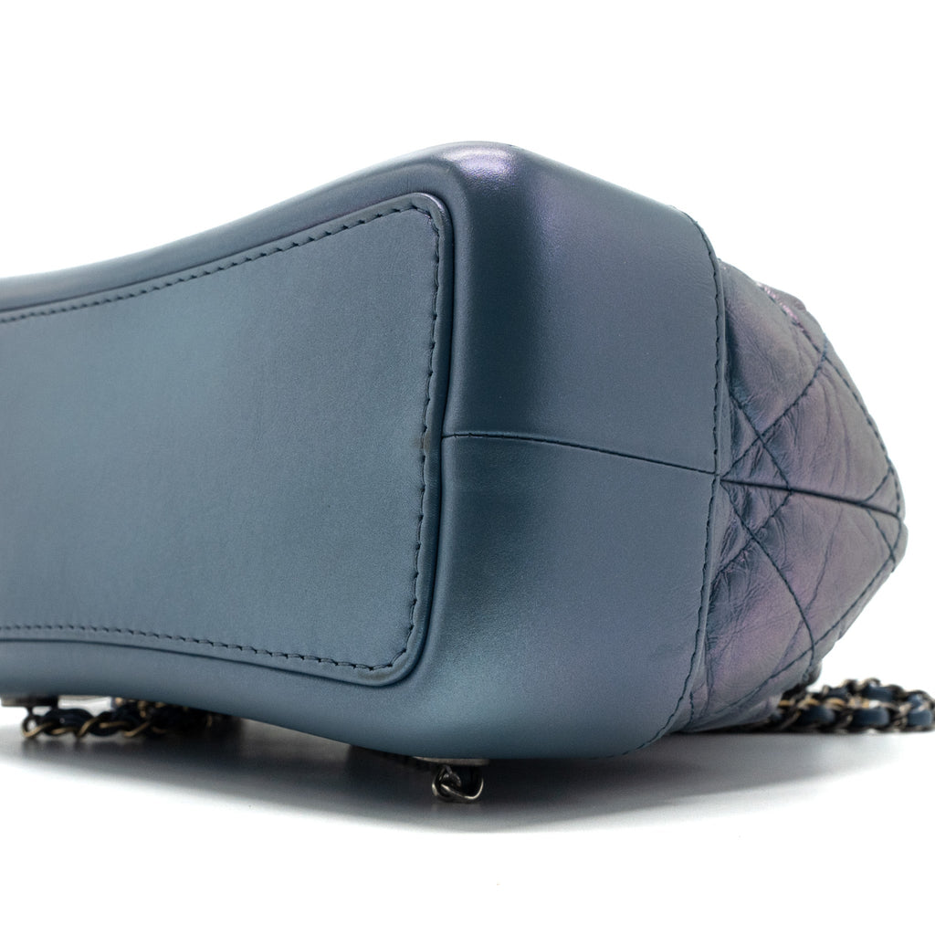 CHANEL SMALL GABRIELLE BACKPACK CALFSKIN IRIDESCENT PURPLE MULTICOLOUR HARDWARE