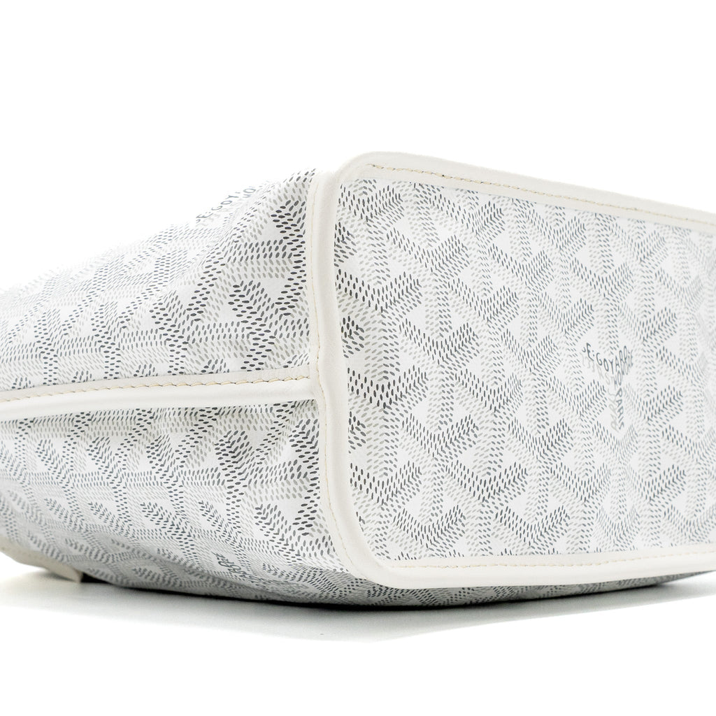 GOYARD MINI ANJOU TOTE BAG GOYARDINE CANVAS WHITE SHW