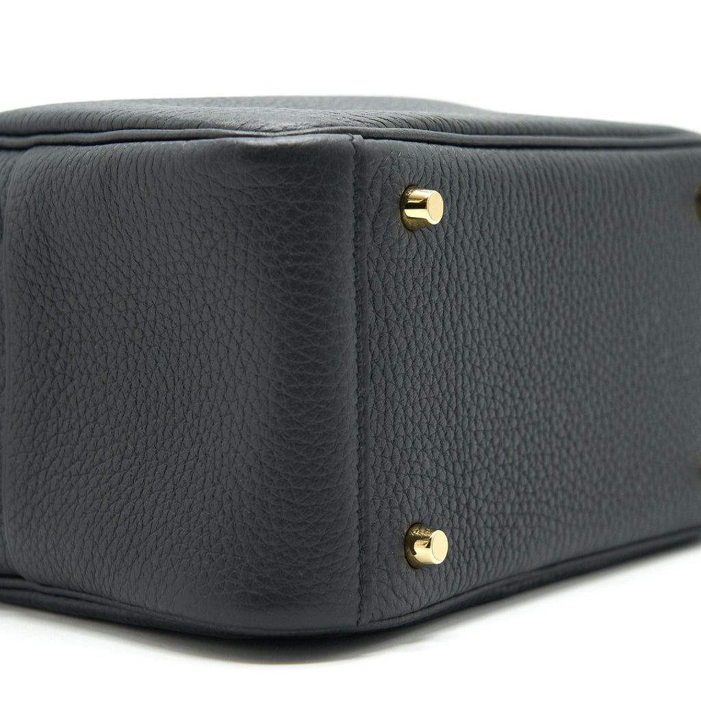 HERMES MINI LINDY CC89 BLACK GHW