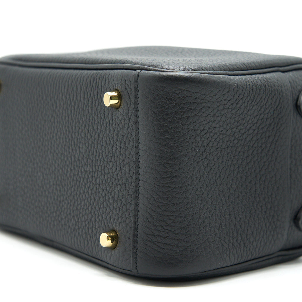 HERMES MINI LINDY BLACK GHW