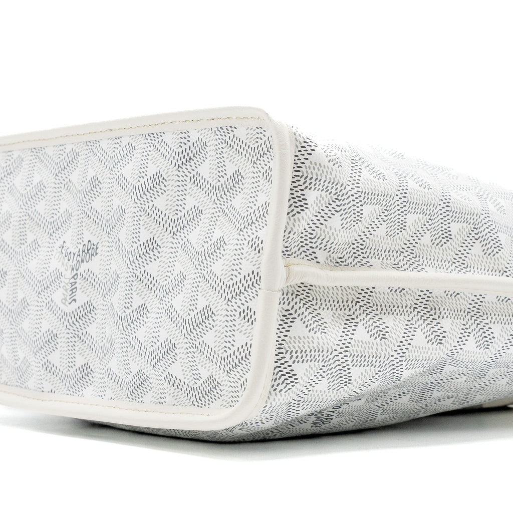 GOYARD MINI ANJOU TOTE BAG GOYARDINE CANVAS WHITE SHW