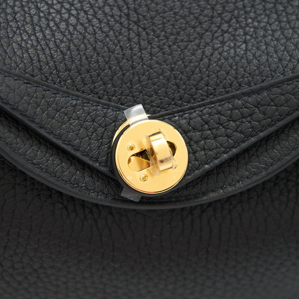 HERMES MINI LINDY BLACK GHW